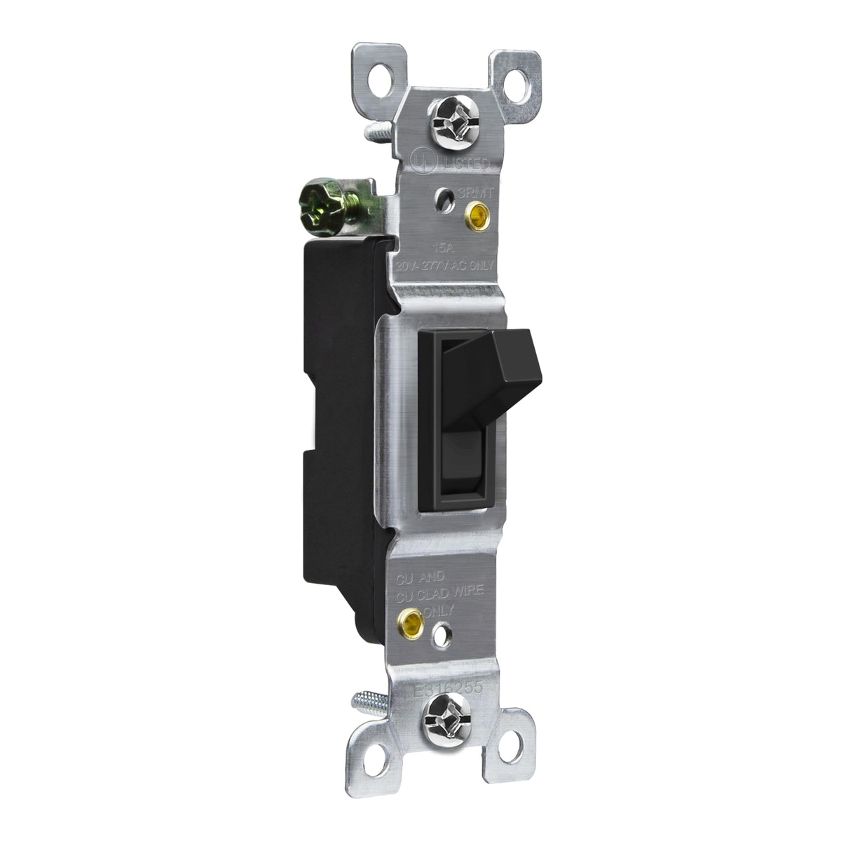 ENERLITES 10 Pack Toggle Light Switch, Single Pole Wall Switch, Black