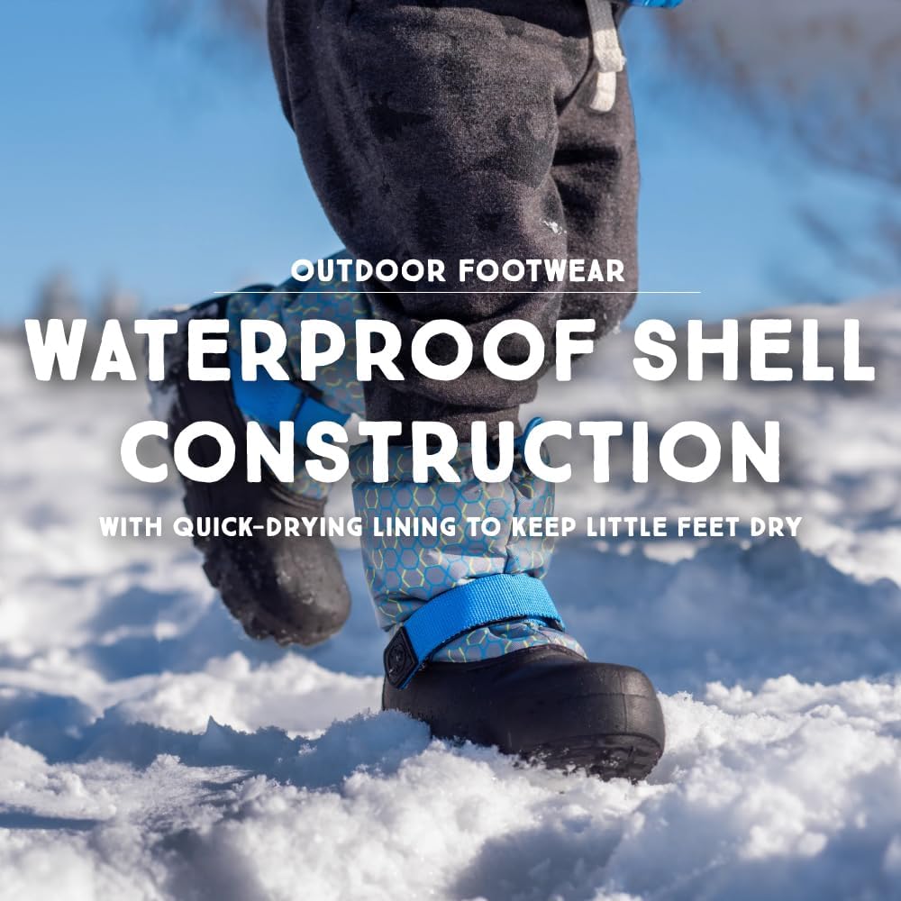 Frosty Insulated Winter Snow Boots for Girls and Boys with Rugged, Water Resistant Nylon Upper, Quick-Drying Lining