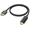 DisplayPort to HDMI Cable 4K 1.5 Feet, Short DP (Display Port) to HDMI Cable Adapter Male to Male Support Video and