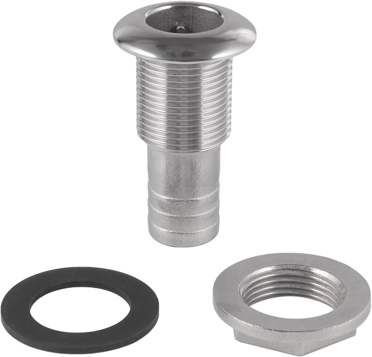 316 Stainless Steel Boat Thru-Hull Fitting Drain for 3/4" I.D. hose