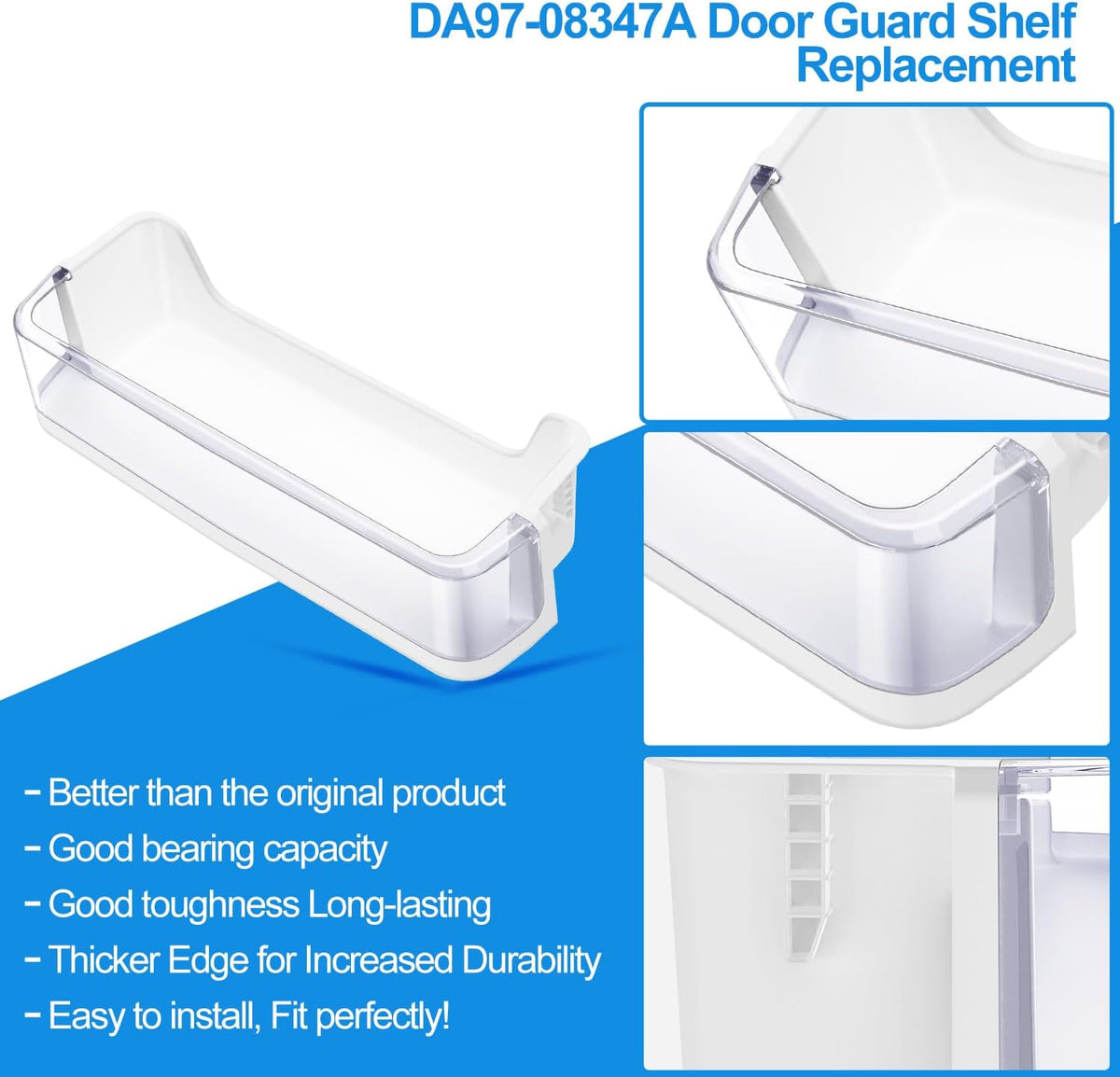 UPGRADED DA97-08347A Refrigerator Door Shelf Bin Replacement-Bottom Side