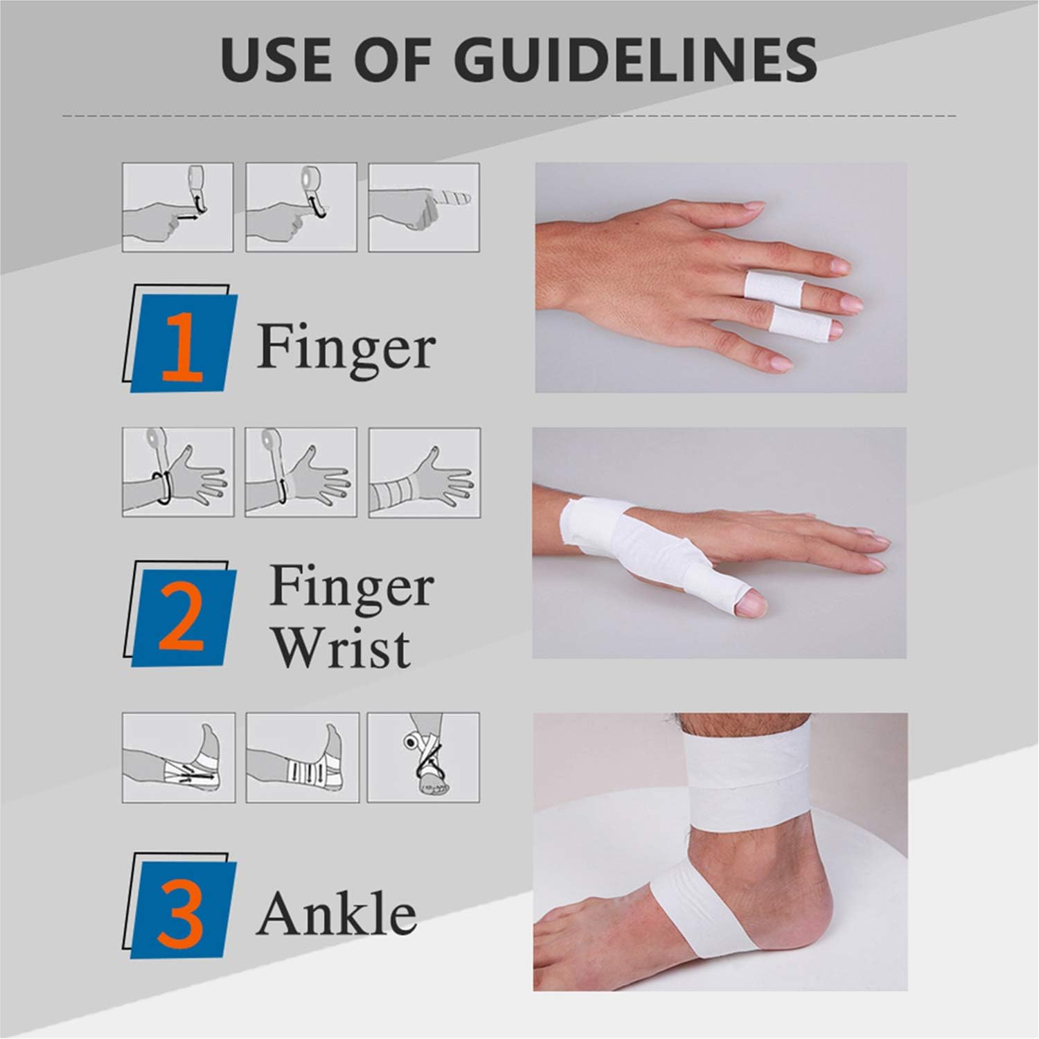 Self Adhesive Wrap Cohesive Wrap Bandages 6 Count 3" x 5 Yards, Medical Tape, Adhesive Flexible Breathable First Aid