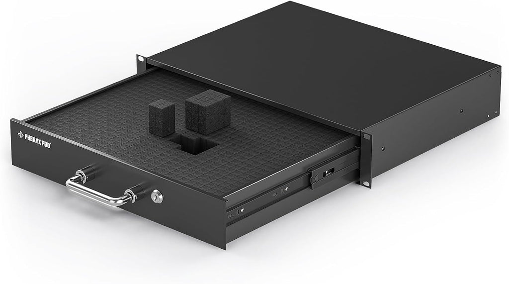 Phenyx Pro 2U Locking Rack Drawer for 19-Inch Rack PRDWR-2U