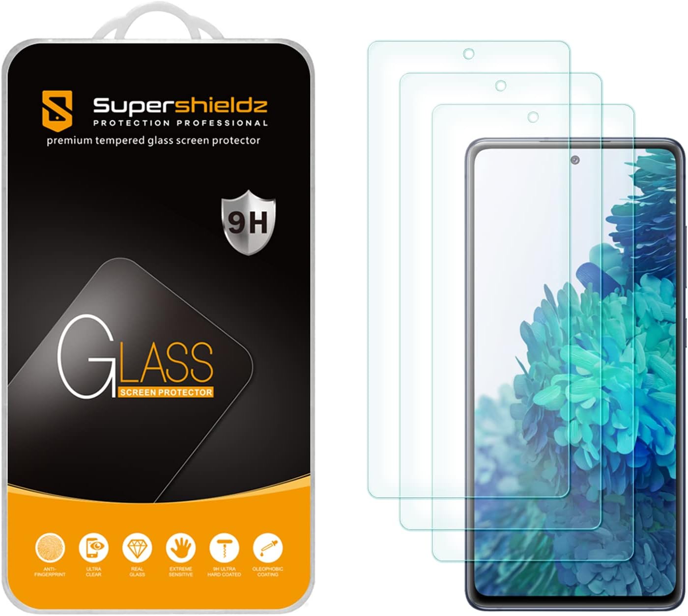 (3 Pack) Designed for Samsung Galaxy S20 FE 5G Tempered Glass Screen Protector, Anti Scratch, Bubble Free