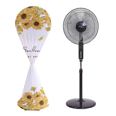 Floor Fan Dust Cover Waterproof Dustproof Fan Cover Washable Standing Round Fan Dust-Proof Sleeve Protective Cover