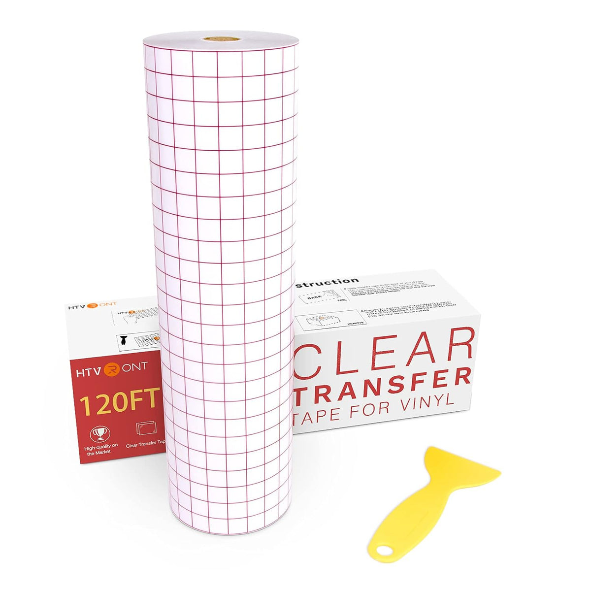 Transfer Tape for Vinyl, 12" X 120 FT, Medium Tack