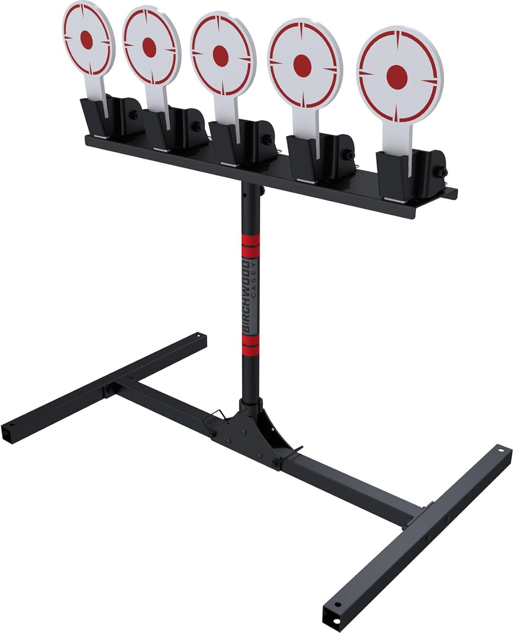 Spring Loaded Self-Resetting Metal Shooting Targets with Plate Rack