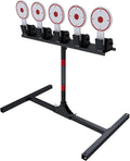 Spring Loaded Self-Resetting Metal Shooting Targets with Plate Rack