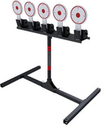Spring Loaded Self-Resetting Metal Shooting Targets with Plate Rack