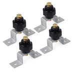 4PCS 2500V Standoff Insulators with Ground Bus Bar Mounting Brackets (2" Black Insulator)