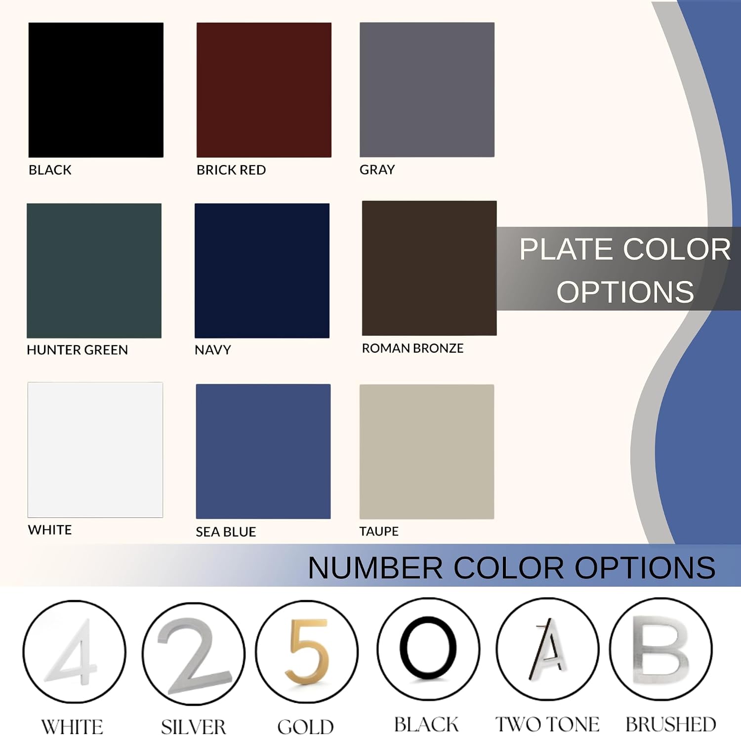 Floating Modern Number Address Plaque Sign | Vertical, USA Made, Easy to Install, Aluminum, Custom Made, Weather