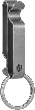 KM00 Titanium Belt Loop Keychain Clip | Double Side Quick Release Key Holder with Detachable Key Ring