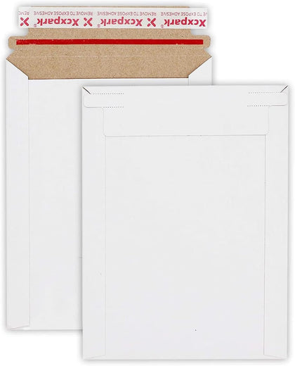 25 Pack Rigid Mailers 6.25 x 8.25 inches, Self Seal Photo Document Mailers Premium Cardboard Keep Flat Envelopes for