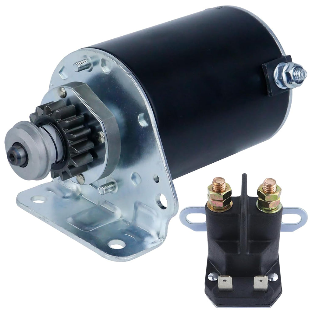 Starter 15 Teeth & Relay for John Deere 92H 107H D125 D130 D140