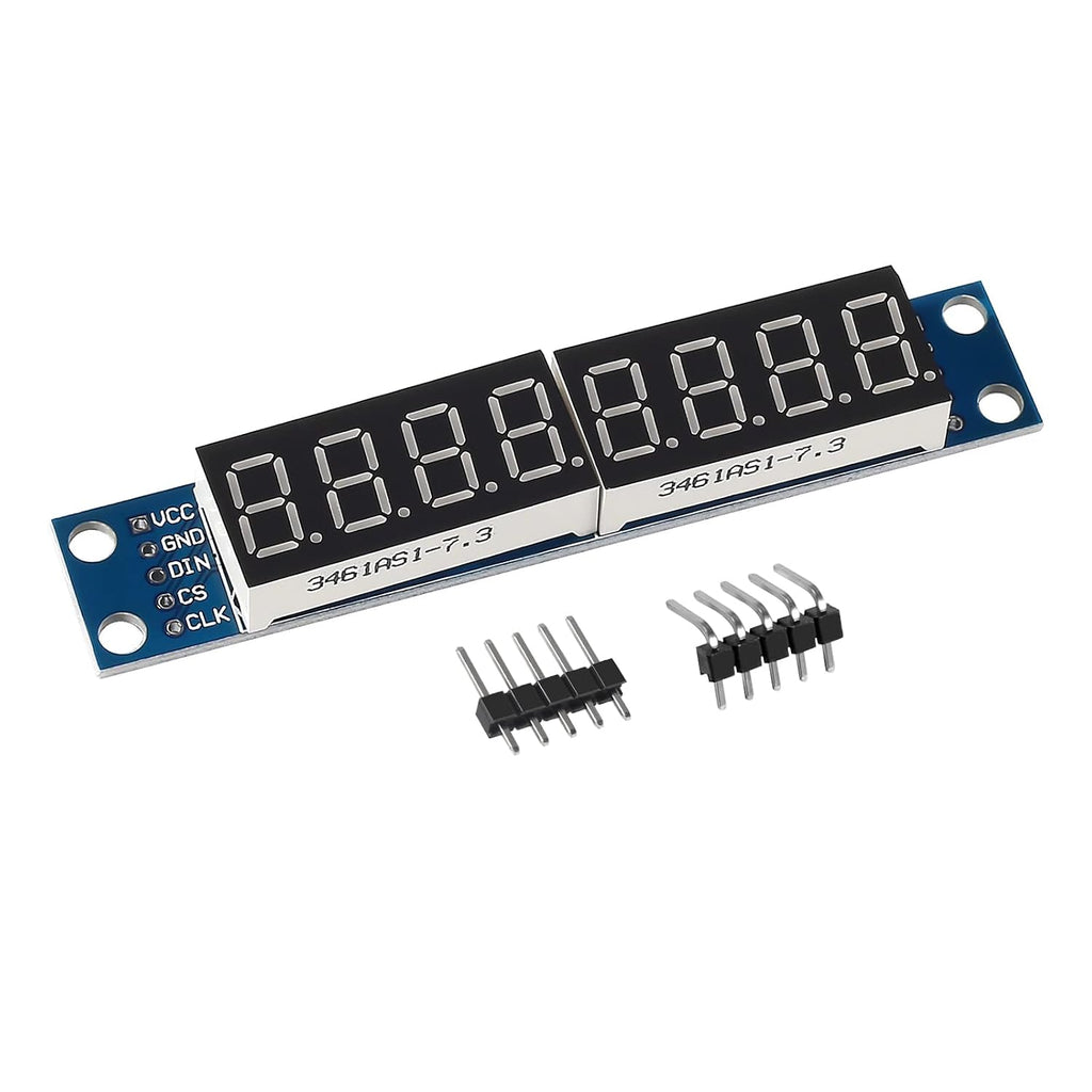6 PCS 8-Digit 7 Segment MAX7219 Digital Segment Module, Seven Section 8 Bit LED Display Tube for MCU/51/AVR/STM32 for Raspberry Pi ESP8266 Nodemcu (Pack of 6)