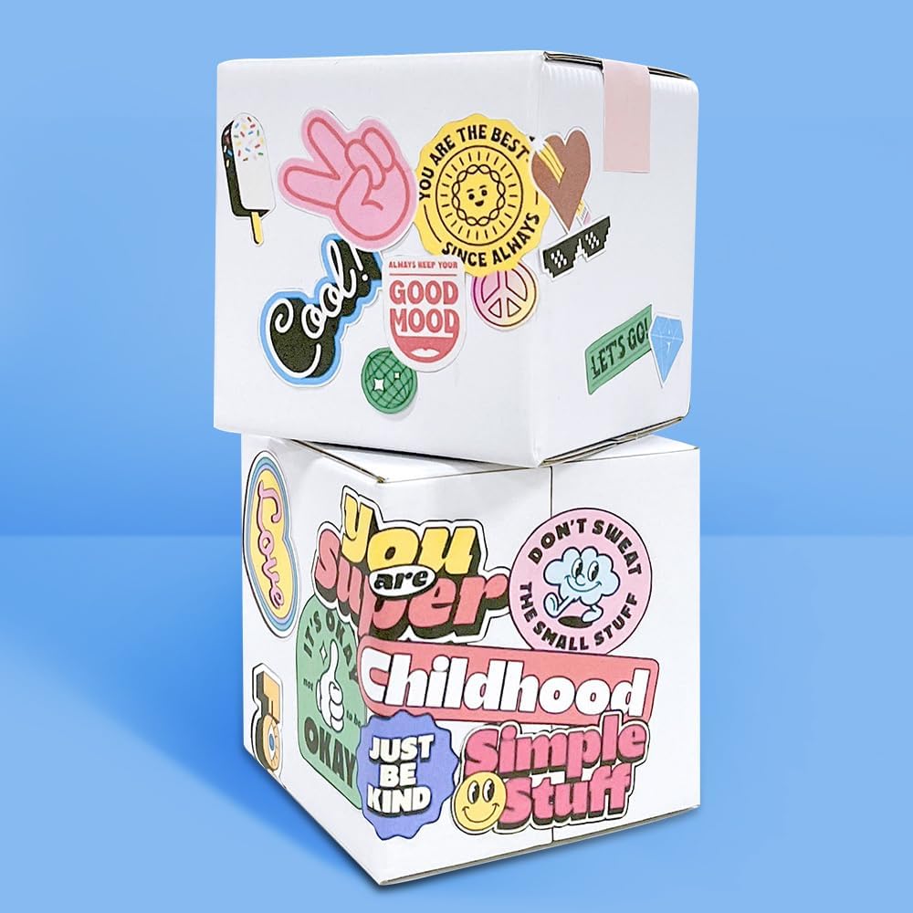 4x4x4 Inches Shipping Boxes Set - (25 Pack) White Corrugated Cardboard Mailer Boxes for Packing Small Business