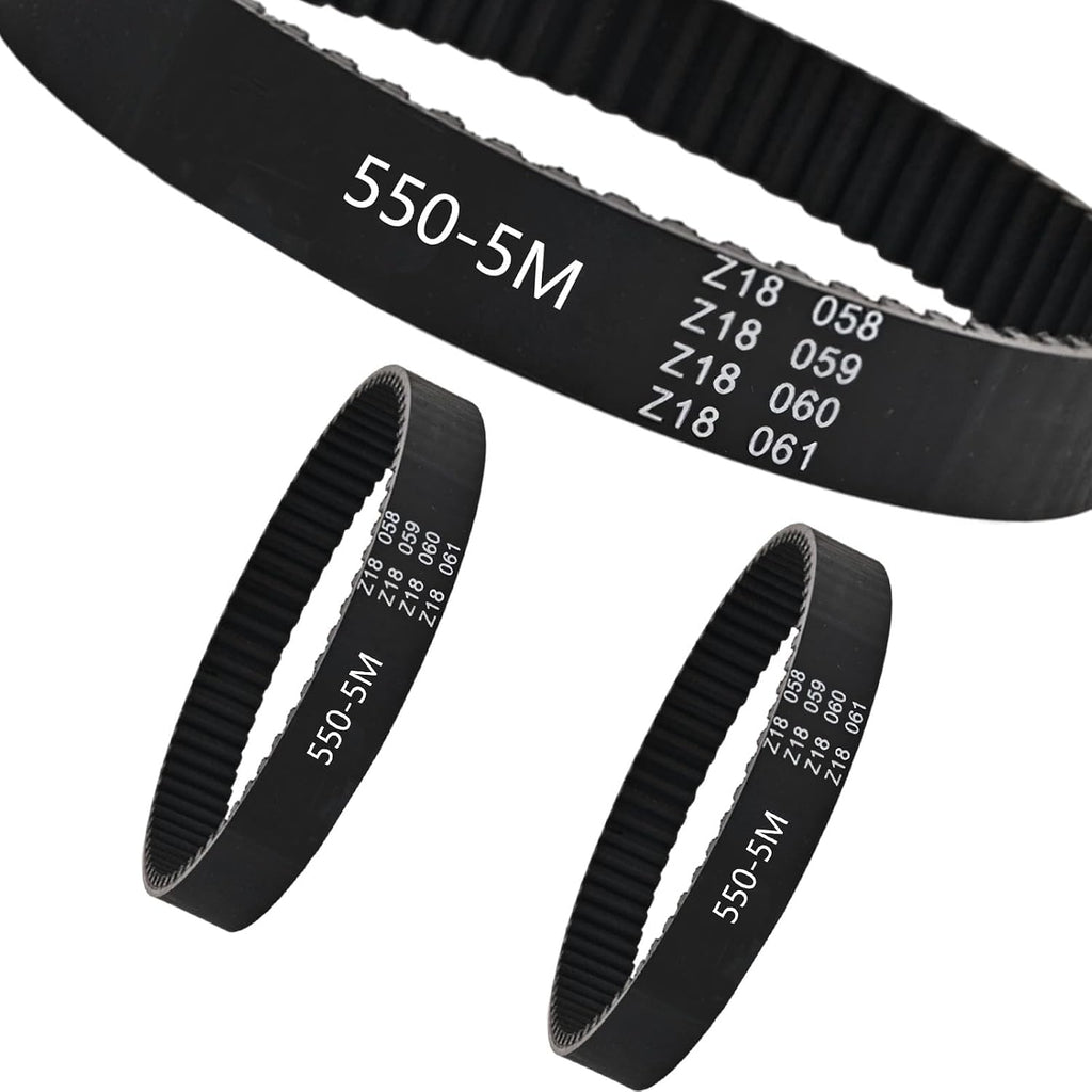 2pcs HTD-5M Rubber Timing Belt 110 Teeth,Closed Loop Rubber Timing Belt,550mm L×15mm W×3.6mm H,5mm Pitch,Suitable for Medium-Sized Heavy-Duty Automation Equipment