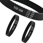 2pcs HTD-5M Rubber Timing Belt 110 Teeth,Closed Loop Rubber Timing Belt,550mm L×15mm W×3.6mm H,5mm Pitch,Suitable for Medium-Sized Heavy-Duty Automation Equipment