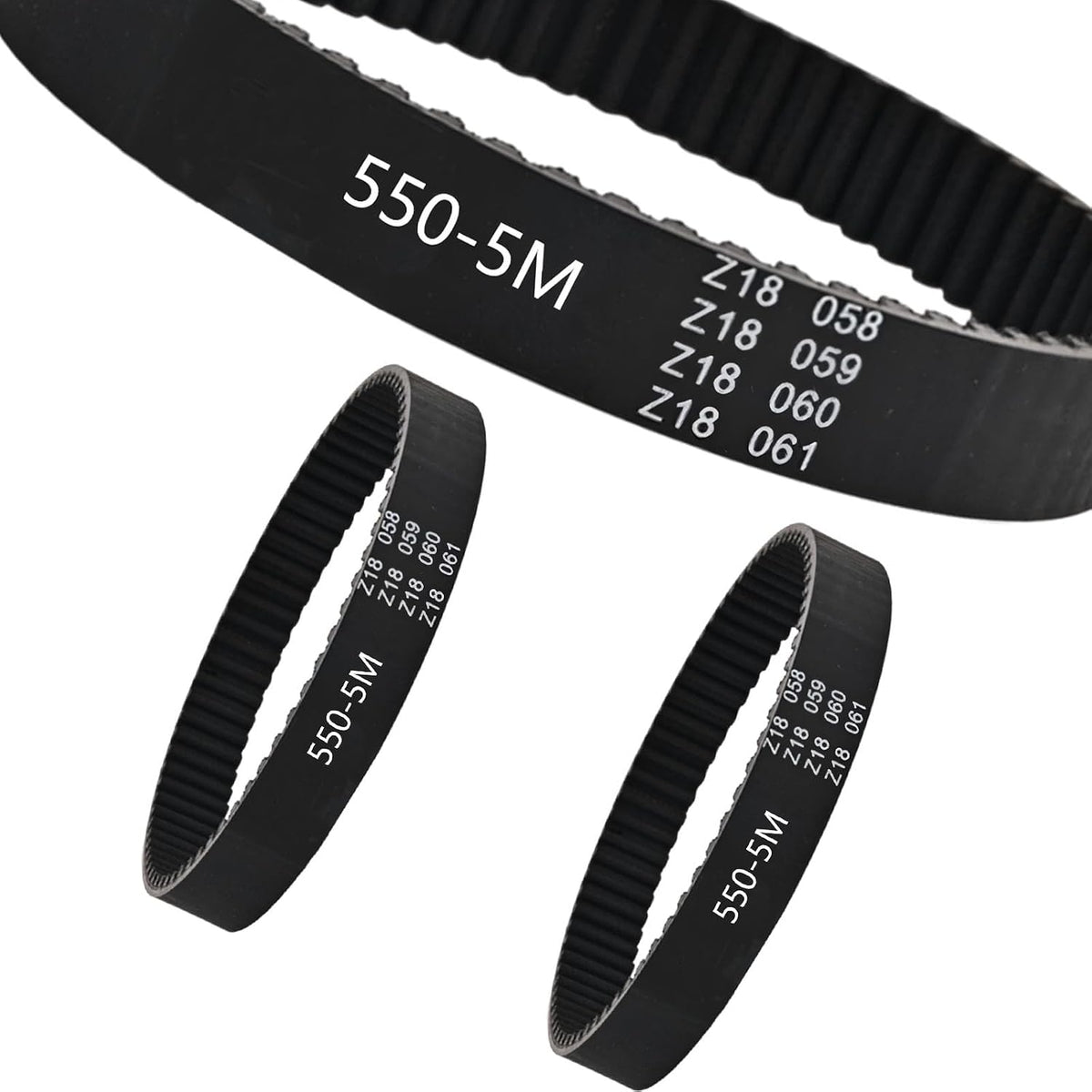2pcs HTD-5M Rubber Timing Belt 110 Teeth,Closed Loop Rubber Timing Belt,550mm L×15mm W×3.6mm H,5mm Pitch,Suitable for Medium-Sized Heavy-Duty Automation Equipment