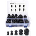 25PCS Cable Gland 3-25mm Waterproof Adjustable 1/4'', 3/8'', 1/2'', 3/4'', 1'' NPT Cable Gland Joints with Gaskets