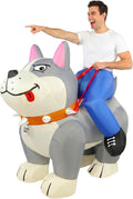 Inflatable Dog Costume for Adults, Funny Halloween Costume for Men, Blow Up Pitbull Animal Costume, Inflatable