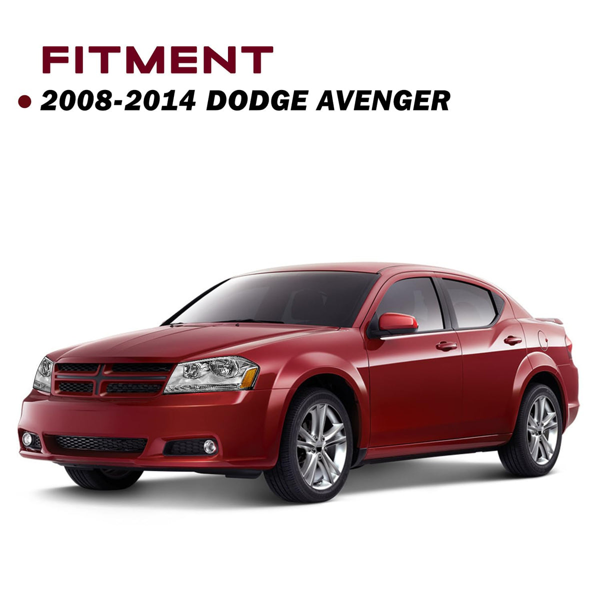 Halogen Headlight Assembly for 2008-2014 Dodge Avenger