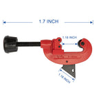 Aoerzn Premium Tubing Cutter 1/8"-1-1/4", With Reamer & Replacement Wheel