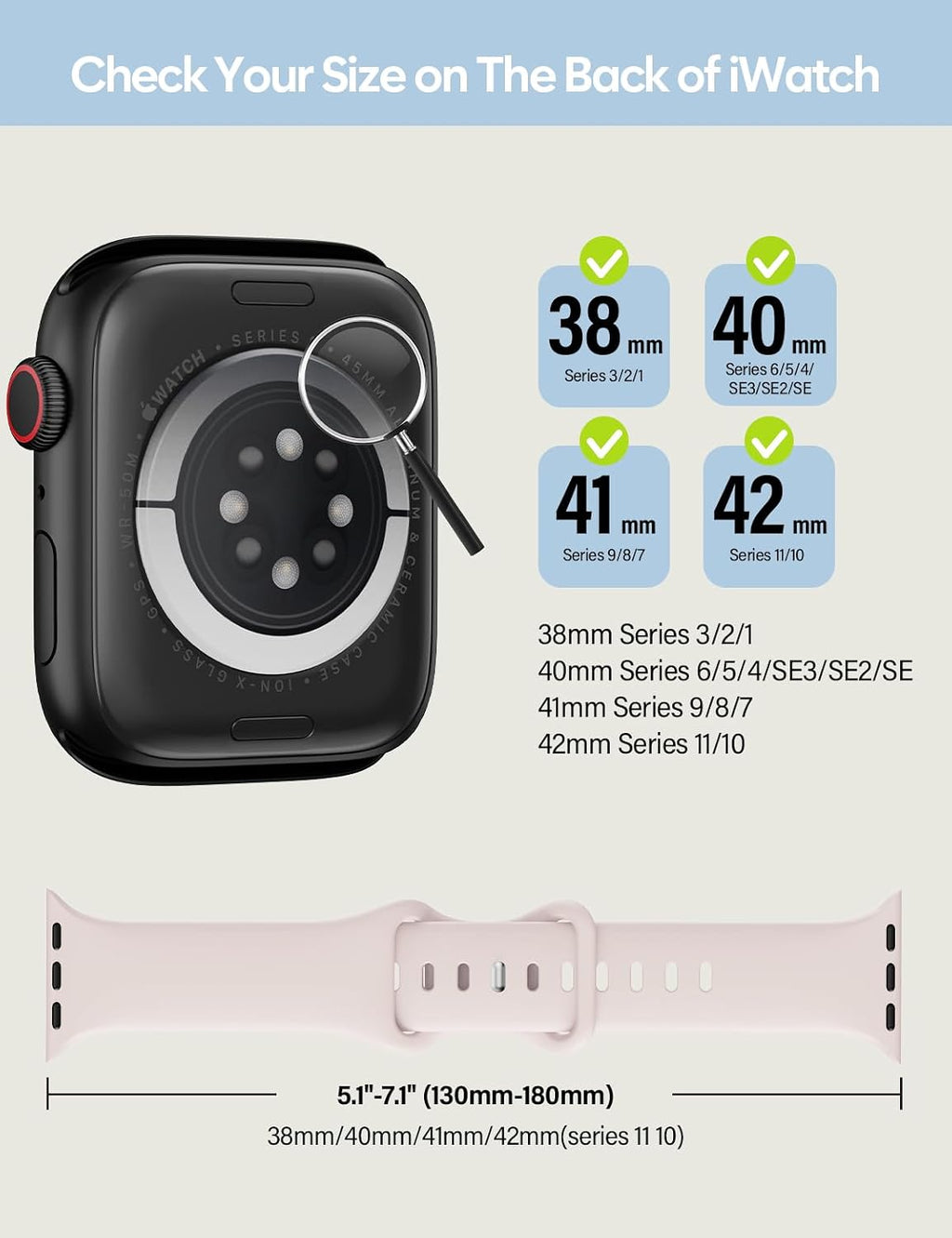 Sport Silicone Band Compatible with Apple Watch Bands 40mm 38mm 41mm 44mm 45mm 42mm 49mm Women Men,Soft Wristband