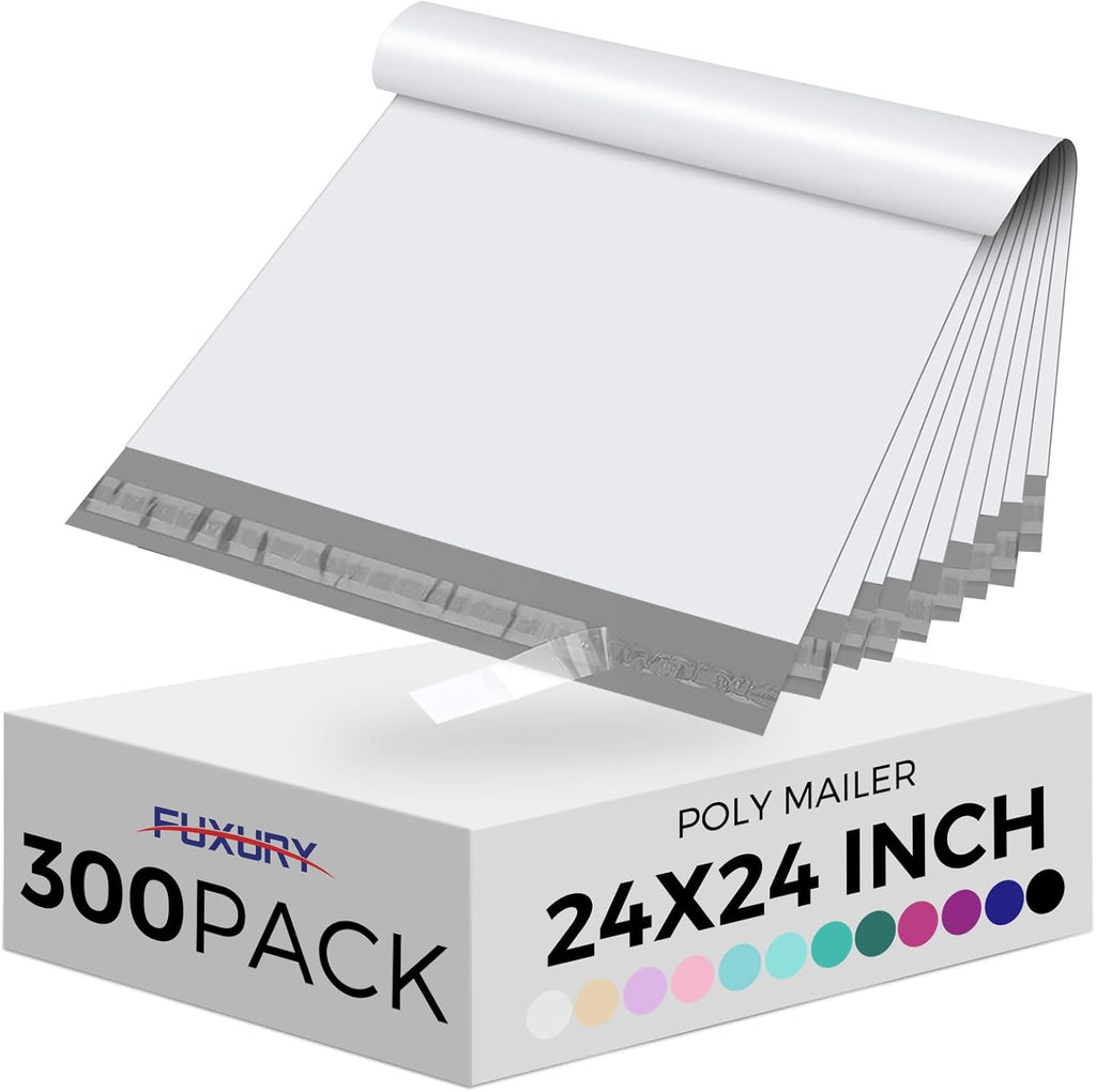 300Pcs Large Poly Mailers 24x24'', Bulk Shipping Bags for Clothing