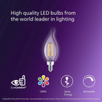 BA11 E12 Chandelier Bulbs, 3-Pack