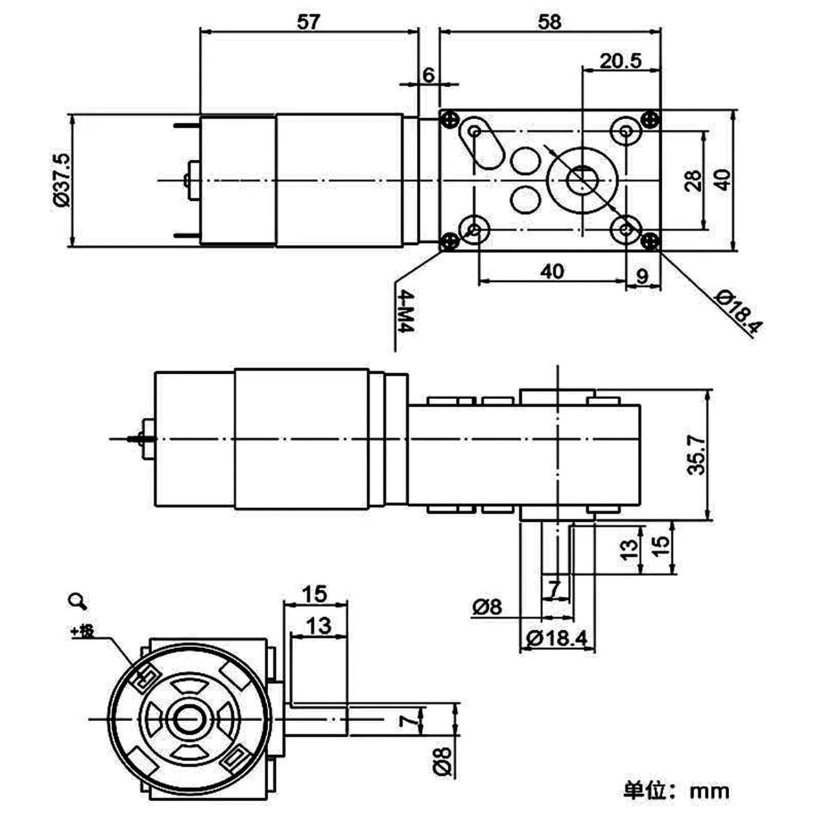 Right Angle Worm Gear Reducer DC Motor 555 High Torque Gate Grill Lift