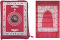 Islamic Prayer Mat,Muslim Prayer Carpet,with Compass Pocket Sized Carry Bag,1 Pieces Muslim Travel Prayer Mat and