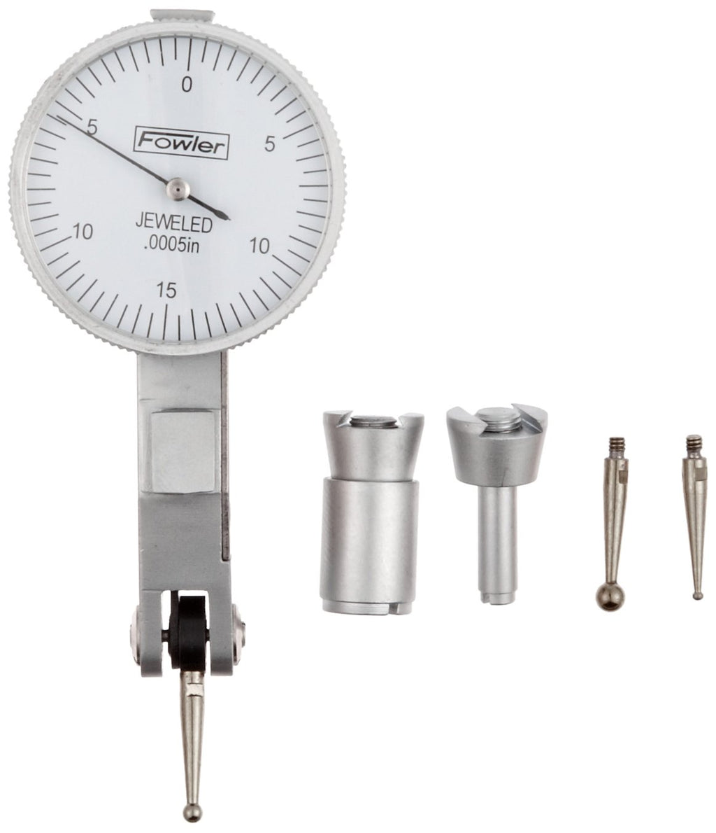 Fowler 52-562-775-0, Horizontal Test Indicator With 0-0.030" Measuring Range (White)