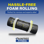 Foam Roller with Printed Exercises, 17.7'' x 6'' Lightweight EPE/PE