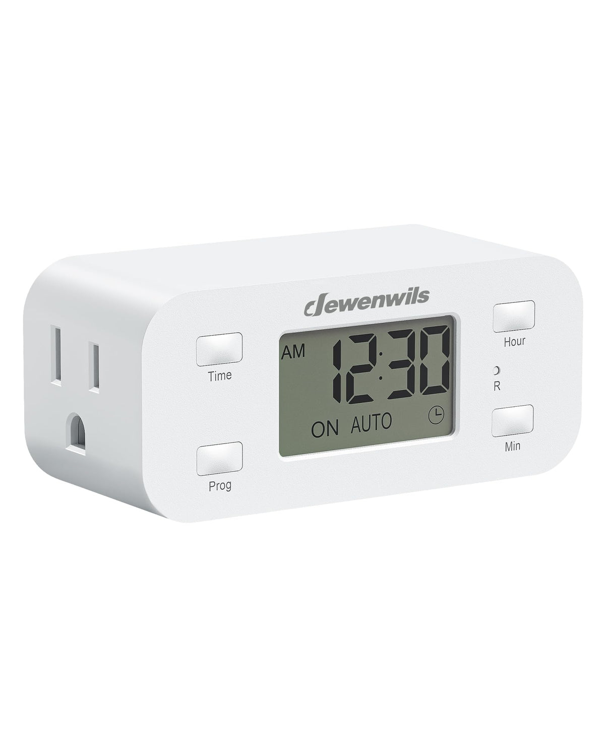 DEWENWILS Indoor 24 Hour Programmable Digital Timer Outlet, 1 Outlet,1 Pack