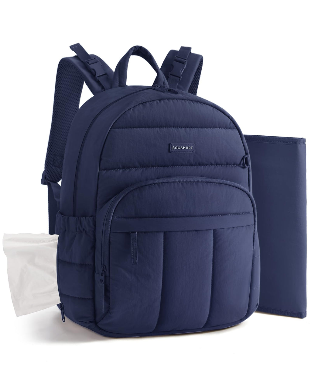 Baby Diaper Bag with Waterproof Pad, Navy