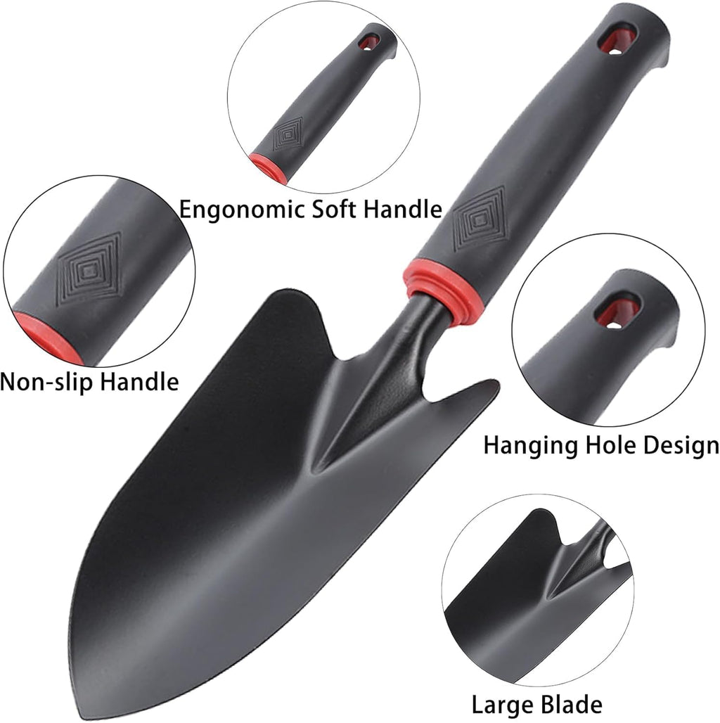 Garden Tool Set 4 PCS Include Stainless Steel Pruning Scissors Pruning Shears and Garden Shovel Transplant Trowel