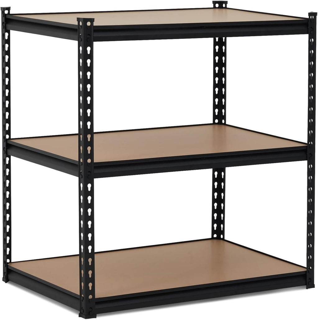 3-Tier Storage Shelving Unit, 36" W x 18" D x 36" H, Carbon Steel Utility Shelves, 1500 lbs Load Capacity, Adjustable