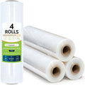 PSBM Cast Hand Plastic Stretch Wrap/Shrink Film 18" x 1000Ft 120 GA 4 Rolls | Heavy Duty up to 800% Ultimate Stretch