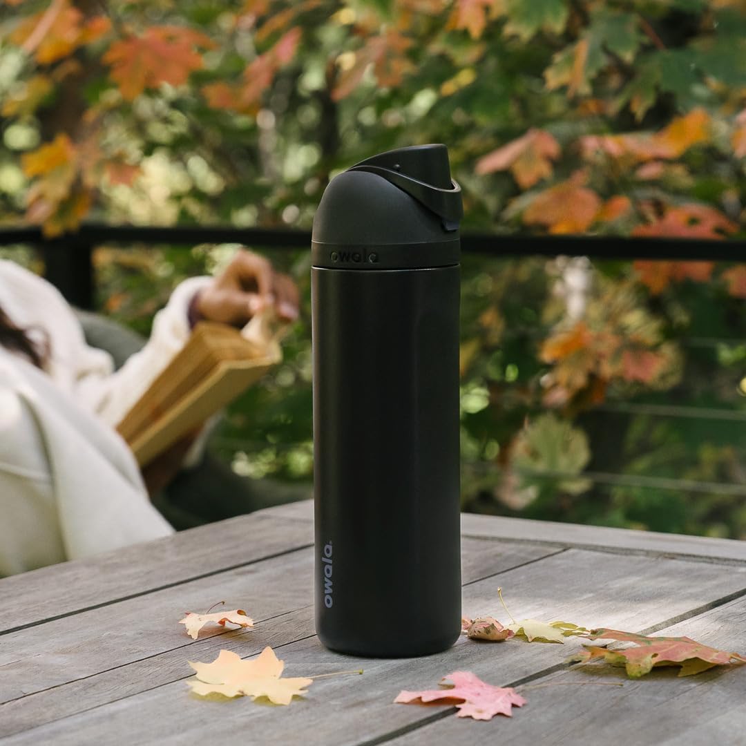 FreeSip Stainless Steel Water Bottle 40 oz Very, Very Dark