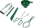 6 Pcs Canning Kit - Canning Funnel, Tong, Bubble Popper, Jar Wrench, Lifter & Magnetic Lid Lifter for Home Jam Making