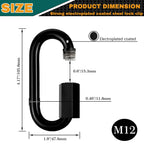 10 PCS 4.2IN(M12) Quick Link, Heavy Duty Locking Connector Rated 2500 Lbs