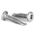 12 x 1" Stainless Steel Flat Head Socket Cap Screws, 100Pcs, Allen Socket Drive, Self Tapping