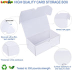 Trading Card Storage Box, 4-Pack 400 Count Cardboard TCG & Sport Card Box | Trading Card Storage with Divider and