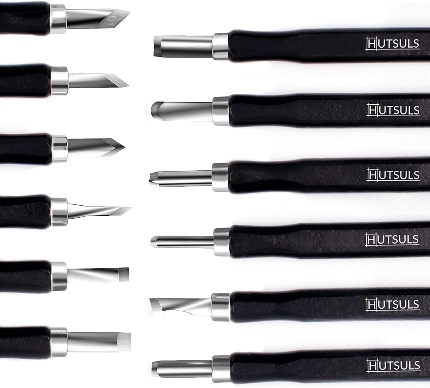 Wood Carving Tools Set - Easy to Use 12 pcs Mini Wood Chisel Beginner Wood Carving Kit for Adults & Kids Carving Kit