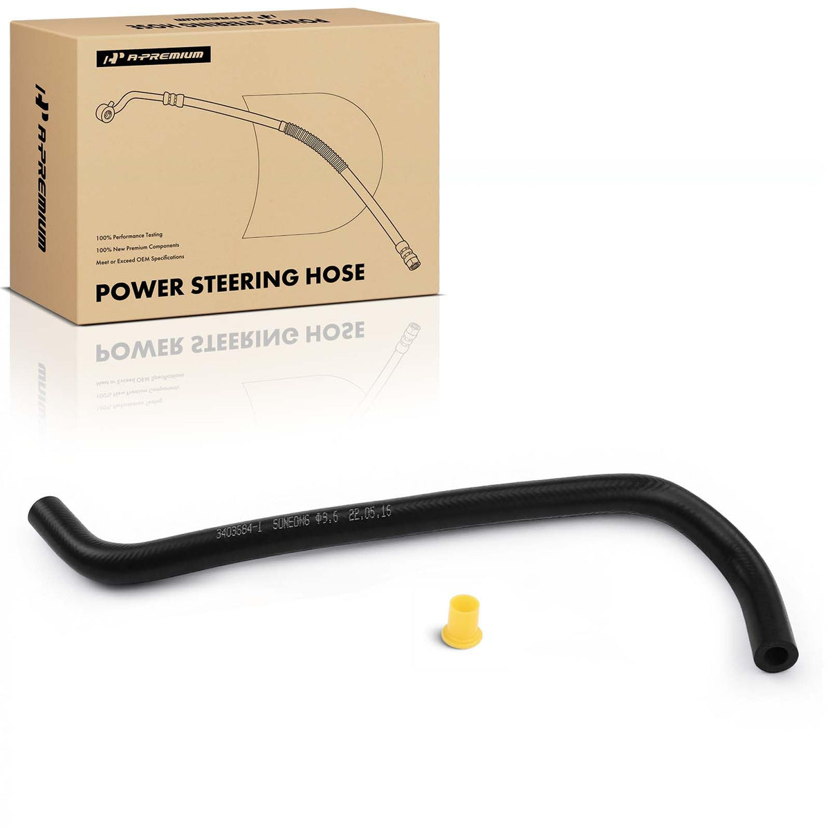 A-Premium Power Steering Return Hose Line Assembly, Pipe To Pipe