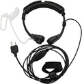 Flexible Throat Mic Microphone Covert Acoustic Tube Tactical Walkie Talkies Earpiece Headset with Finger PTT is