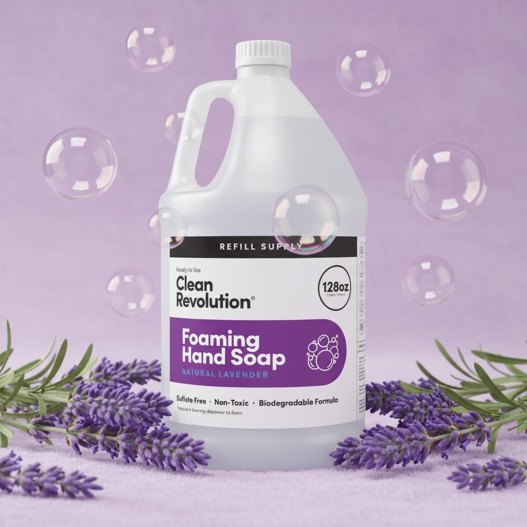 Foaming Hand Soap Refill with Real Essential Oils, Moisturizing Sulfate-Free Hand Soap, Ready-to-Use Foam Soap Refill