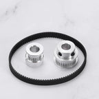 MECCANIXITY 200mm GT-2 Timing Belt 6mm Width 2mm Pitch Black 5pcs