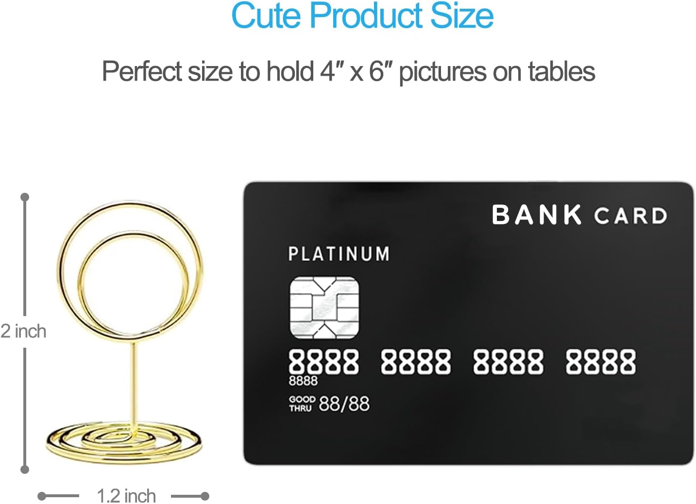 20pcs Mini Place Card Holders, Cute Table Number Holders, Small Size Table Card Holder Tables Number Stands, Wire